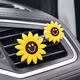 Yusenyi Sunflower Air Vent Perfume Clip Car Air Conditioning Decorative Clip Sunflower Balm Clip Car Interior Decoration Car Ornaments Air Vent Clip Smiling Face Rigui Pair 1g