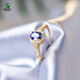 Tanzanite ring women's s925 silver niche design ring tanzanite bare stone self-discipline couple ring index finger ring 10s925 silver tanzanite ring