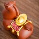 Zisha Make Money Immediately Tea Pet Decoration National Trend Decoration Office Desktop Tea Table Ceramic Tea Playing Horse New Product Zisha Guochao Make Money Immediately