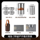 GEEGO pure titanium travel tea set portable quick cup teapot travel tea cup outdoor tea set gift box set gift box packaging teapot + tea cup * 4 + brown storage bag