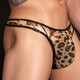 The Temptation of Desire Trendy Men's New European and American Sexy Breathable and Comfortable Leopard Print Hot Thong Briefs Leopard Print One Size (80-130Jin Jin is equal to 0.5 kg)