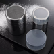 Yusenyi sprinkle stainless steel can 304 coffee tube matcha cocoa powder sieve powder bottle seasoning flour baking sieve sugar powder sieve large, medium and small (three-piece set)