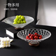 Baijie glass transparent corrugated wood bottom fruit tray home living room light luxury candy nut snacks dried fruit storage tray