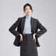 Tumando woolen blazer, new feminine style, small, short, small style suit, commuting interview, professional formal wear, dark gray blazer, long version, the length is pleasing and not picky S