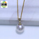 BuhesytDR GRAFFCARNY perfect round Edison large white pearl pendant strong light + fresh water necklace comparable to light