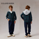 E LAND KIDS children's clothing boys' shirt plaid hooded shirt green 120