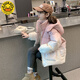 G.duck Little Yellow Duck Girls' Cotton Clothes Winter Jackets Thick Warm Gradient Color Fashionable Western Fashion Middle and Older Children's Cotton Clothes Pink 319 Gradient Pink Sweaters 140 Suitable Height 130-140cm Age 9-10 Years Old