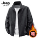 JEEP SPIRIT Jacket Men's 2025 New Autumn and Winter Stand Collar Outdoor Top Jacket 8919 Dark Gray XL