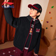 Li Ning (LI-NING) children's clothing children's jackets for men and women small and big children New Year's style plus velvet warm double-sided sports windbreaker 160YFDW073-2