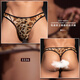The Temptation of Desire Trendy Men's New European and American Sexy Breathable and Comfortable Leopard Print Hot Thong Briefs Leopard Print One Size (80-130Jin Jin is equal to 0.5 kg)