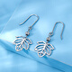Luxury Pearl PT950 Platinum Maple Leaf Earrings Fashion Light Luxury Niche Ear Hook Style Platinum Earrings 2.55g
