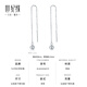 Century Yuan round bead earrings platinum earrings simple classic light luxury versatile earrings birthday gift for girlfriend 1.32g