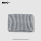 IIING hat control winter sports knitted autumn and winter daily wear woolen headband wide-brimmed headband color hairband for women gray
