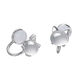 NSYCA Old Phoenix 999 Sterling Silver Lucky Cat No Piercing Ear Clip Silicone Painless Cute Kitten Glazed Ear Jewelry Cat Ear Clip Platinum Pair Lao Fengxiang Same Style