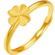 Saturday Fortune Lucky Four Leaf Clover Pure Gold 999 Gold Ring for Women Price A0112976 Live No. 14 Approximately 2.26g