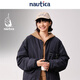 Nautica white sail CityBoy Luya Series Japanese unisex outdoor reversible loose cotton jacket JW5348 Navy 41C M