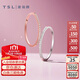 Xie Ruilin (TSL) 18k gold ring pamper series diamond row ring light luxury stacking ring BC519 K white 13 circle size