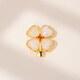 Yalundi four-leaf clover brooch, high-end luxury temperament corsage for women, 2025 new style fixed clothing scarf buckle birthday gift