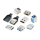 YourCeeType-Type A/Type B USB connector socket female socket male patch pin sinking plate soldering wire connector charging port USB-A female 10.0_four-pin patch_borderless Specifications