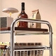 Yaoying second-hand trolley storage rack snack storage kitchen living room floor-standing multi-layer storage rack YZ08 black wheel 4 layers 3 baskets