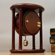 The Story of Time New Chinese style high-end solid wood old-fashioned table clock home tabletop clock antique sitting clock YS282 large size - brown swing model - solid wood - Lisheng movement height 34 width 28