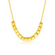 Chow Tai Fook Gold Necklace Women's Hard Gold Sugar Cube Necklace New Bafanglaicai Cube Pure Gold Necklace Women's Chinese Valentine's Day Gift
