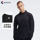 Fitness clothes for men and women in spring and autumn quick-drying long-sleeved running sports and cycling clothes training stand-up collar half-zip sweatshirt basic black M M recommended body weight 95-120 Jin Jin equals 0.5 kg