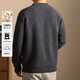 100% wool winter thickened men's cardigan button cardigan pocket 5108 dark gray XL