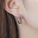 GEM STONE KING 1.82 carat tanzanite earrings for women 925 silver group inlaid with colorful gems full of diamond earrings for women as gifts for girlfriends