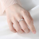 Aido Diamond PT950 brushed bow platinum ring for women, fashionable platinum live ring gift for girlfriend, weight 1.7-1.9 grams + delivery certificate