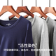 Modal 2 sets of autumn clothes and long johns for men, pure cotton mid-high collar warm suits, autumn and winter men's base underwear, large size cotton sweaters, mid-collar 2 sets, black + navy blue XL /175 (weight 130-150Jin Jin is equal to 0.5 kg)