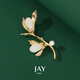 Jay pearl brooch, high-end female corsage, Mother's Day gift for mother-in-law and elders, birthday gift, golden magnolia brooch