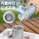 Touchmiss pure titanium thermos cup quick-opening with lock outdoor sports cold cup high-end water cup large capacity cycling double drink cup snowflake powder 500ml