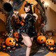 Universal sexy little devil leather coat Halloween succubus cos suit one-piece tight SM passionate date shirt one size fits all 80 succubus suit including dress + neck ring