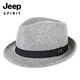 JEEP hat men's pure wool green middle-aged and elderly small top hat autumn and winter warm outdoor British jazz hat manufacturer direct approval black M (56-58cm)