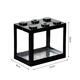 Desktop fish tank, small household building block tank, ecological tank, aquarium, betta fish tank with night light, ambient light ornament, black fish tank, two lights + luminous ducks, about 50 pieces