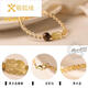 Cute Fox Edge Citrine Bracelet for Women Pixiu Crystal Bracelet Jewelry as a Gift for Girlfriend and Best Friend, 6 Bead Diameter Circumferential Buckle Style