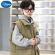 Disney boys' vest autumn and winter 2025 new winter fashionable outer vest medium and large children's warm thickened casual jacket black 130 cm