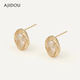 AJIDOU Ajidou earrings birthday gift for women, urban simple daily earrings for commuting, gift to girlfriend, gift to wife, gold
