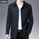 Goldlion Pure Cotton Men's Windbreaker Business Casual Middle-aged Men's Short Dad Loose Jacket Spring and Autumn Thin Jacket Top Navy Blue M 170 (Suitable for 110-135 Jin Jin equals 0.5 kg)