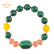 Layun Jade Malachite Bracelet, Southern Red Agate Bracelet, Yellow Chalcedony Bracelet, Light Luxurious Ethnic Style Women's Elegant Jewelry, Malachite Bracelet