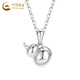 China Gold (CHINA GOLD) PT950 platinum gourd pendant for women with good fortune, light luxury Valentine's Day birthday gift for girlfriend and wife, platinum gourd pendant about 3.1g, free silver chain + rose gift box