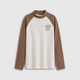 Gap Boys Autumn Logo Brushed Loose Contrast Color Raglan Long Sleeve T-Shirt Children's Wear 805094