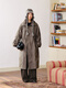 OCTOPUSME Octopus Home 10/31 New at 20:00, long windbreaker style cotton coat for women, gray coffee color M