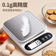 Electronic scale kitchen scale gram scale food high-precision gram weight scale baked food scale gram scale weighing white rechargeable 10KG/0.1G measuring cup + egg white separator