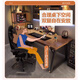 Huakaizhixing computer desk desktop student home office desk learning writing table e-sports game table BGZ729 1 meter black