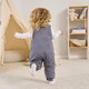 Children's overalls for boys and girls in autumn and winter, one-piece velvet cotton pants, baby open-fit children's infant thickened outer pants, quiet gray 90 Height 75-85cm/weight 25Jin Jin is equal to within 0.5 kg