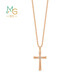 Chow Sang Sang 18K Rose Gold Diamond Pendant Mint Series Cross 93313P Pricing