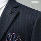 BOSS Spring and Autumn Wool Suit Men's 2024 New Wedding Slim Business Casual Striped Suit Jacket Gray - Two-piece Set L 175 suitable for 125-140 Jin Jin equals 0.5 kg