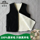 Classic car sheepskin vest men's warm vest wool autumn and winter coat fur one-piece vest middle-aged and elderly women thickened genuine leather Our shop black cover style (whole leather) M 100-110Jin Jin equals 0.5 kg